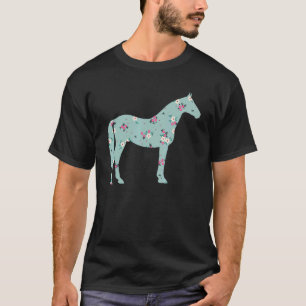 Camiseta Dueño De Caballos Flor Floral Silhouette Equestri
