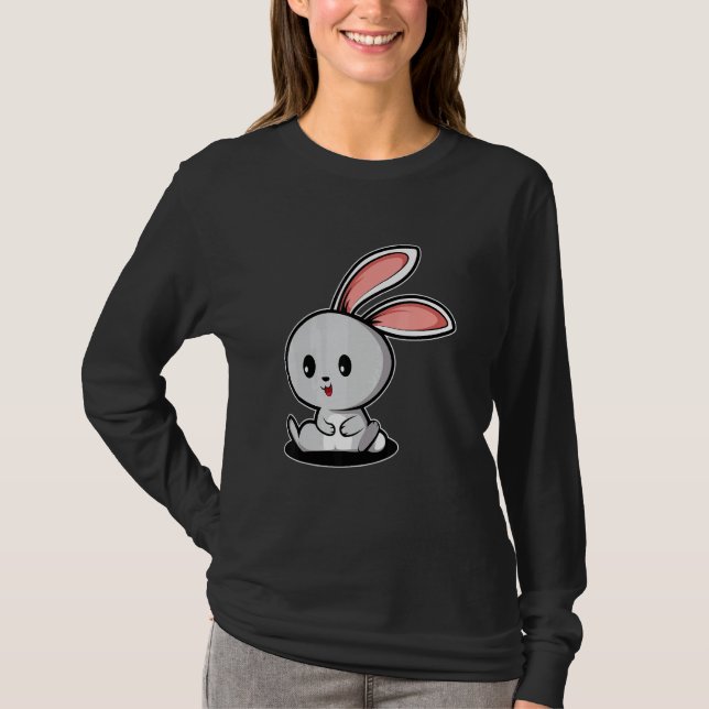 Camiseta Dueño de conejo sentado de conejito (Anverso)