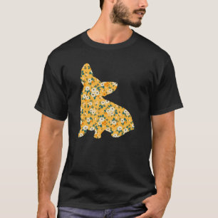 Camiseta Dueño de Corgi Flor Flor Silhouette Perro Bree