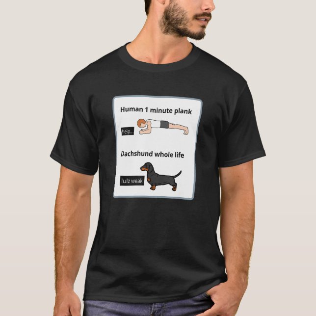 Camiseta Dueño de Dachshund: Silly Yoga Chiste ejercicio de (Anverso)