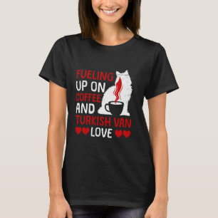 Camiseta Dueño de gato alimentándose de CAFÉ y VAN LOV TURC