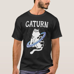 Camiseta Dueño de gato aturn astronómico planetas en el esp