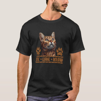 Camiseta Dueño de gato bengalí VIVO AMA GATITO Gatos bengal