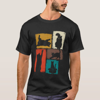 Camiseta Dueño de gato collage vintage papá mamá amante de 