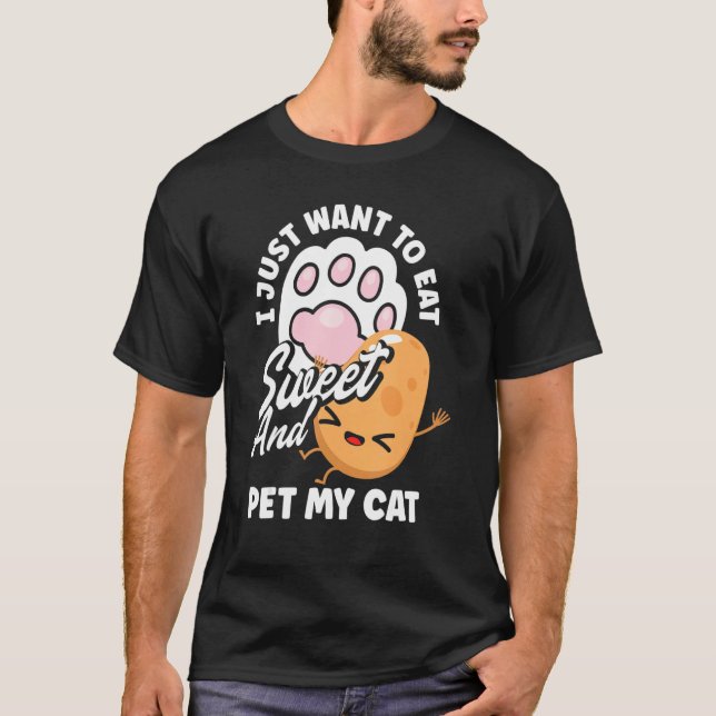 Camiseta Dueño de gato de batata dulce (Anverso)