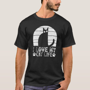 Camiseta Dueño de gato Gato amo a mi gato Vida de gato Meme