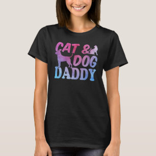 Camiseta Dueño de gato hombre Dueño de perro Papá de gato