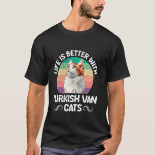Camiseta Dueño de gato LA VIDA ES MEJOR CON GATOS TURCOS VA