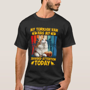 Camiseta Dueño de gato MI VAN TURCO TIENE MI ATENCIÓN Vinta