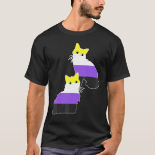 Camiseta Dueño de gato no binario Orgullo gay queer mes Lgb