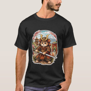Camiseta Dueño de gato Samjurai Amante del arte japonés tra