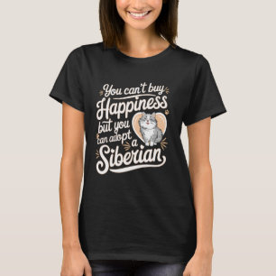 Camiseta Dueño de gato siberiano adopta un siberiano