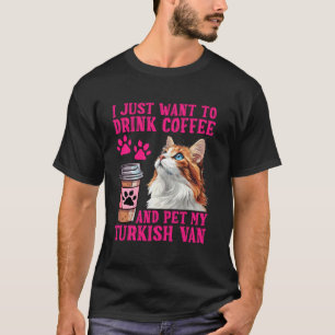 Camiseta Dueño de gato SOLO QUIERE BEBER CAFÉ ACARICIAR A M