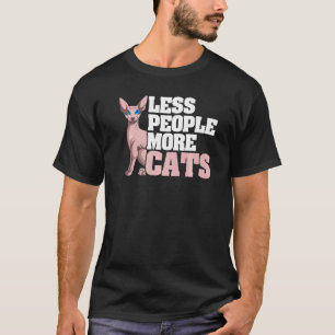 Camiseta Dueño de gato Sphynx criador mascota sin pelo meno