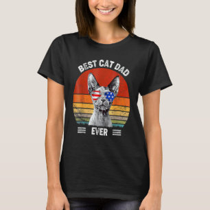 Camiseta Dueño de gato Sphynx papá gato sin pelo Sphinx