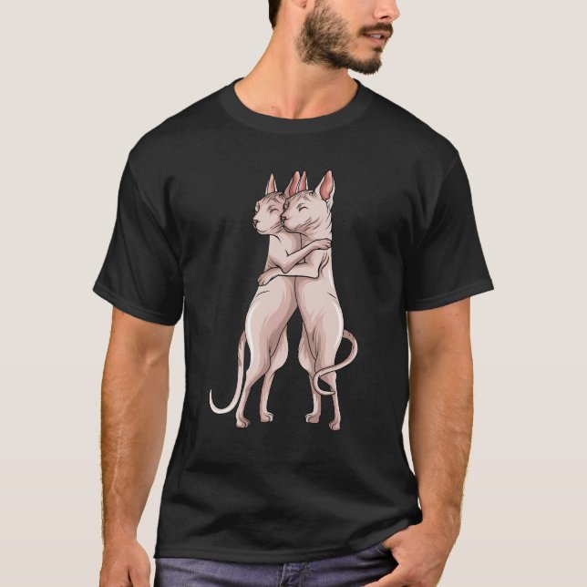 Camiseta Dueño de gato Sphynx sin pelo (Anverso)