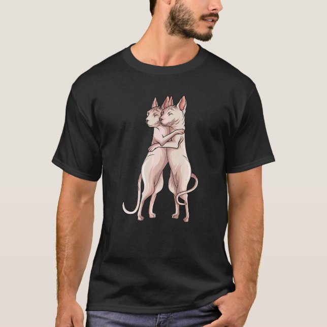 Camiseta Dueño de gato Sphynx sin pelo (Anverso)