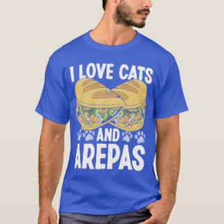 Camiseta Dueño de gatos comida venezolana Amante de arepas