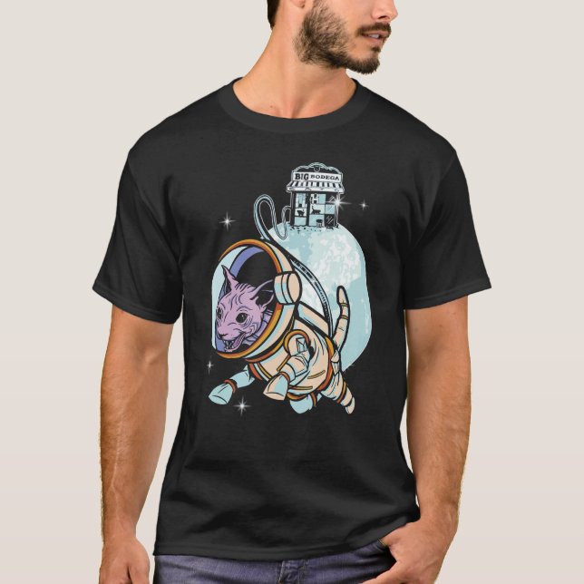 Camiseta Dueño de gatos galaxia espacial astronauta gato Sp (Anverso)