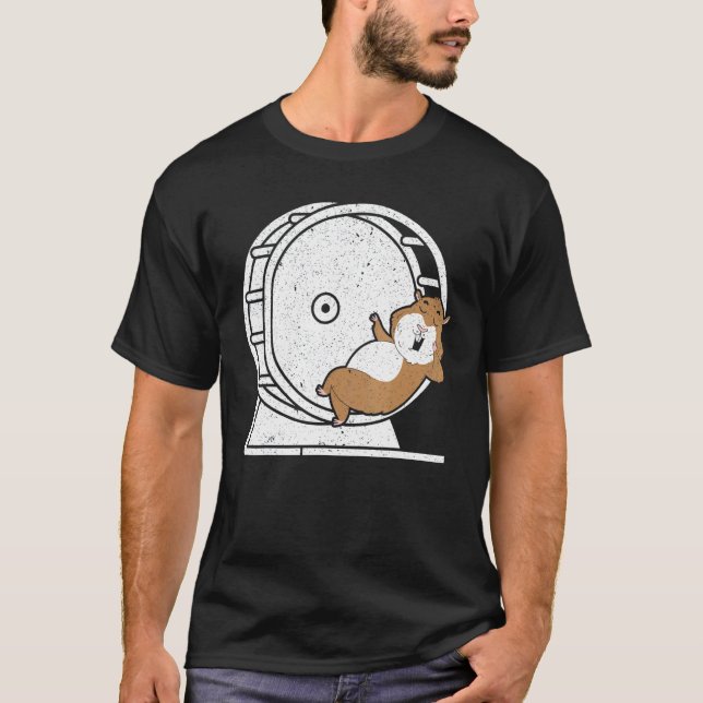Camiseta Dueño de Hamster Wheel Hammy Fluffy Rodent Mascota (Anverso)