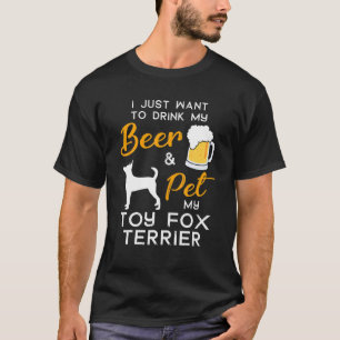 Camiseta Dueño de la cerveza Toy Fox Terrier Perro Beer Lov