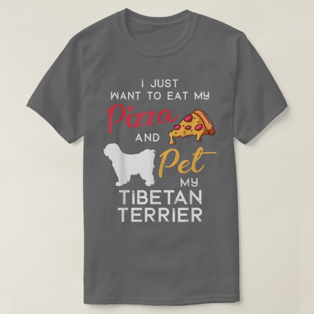 Camiseta Dueño de la Pizza Tíbet Terrier Dog Pizza Lover Xm (Diseño del anverso)