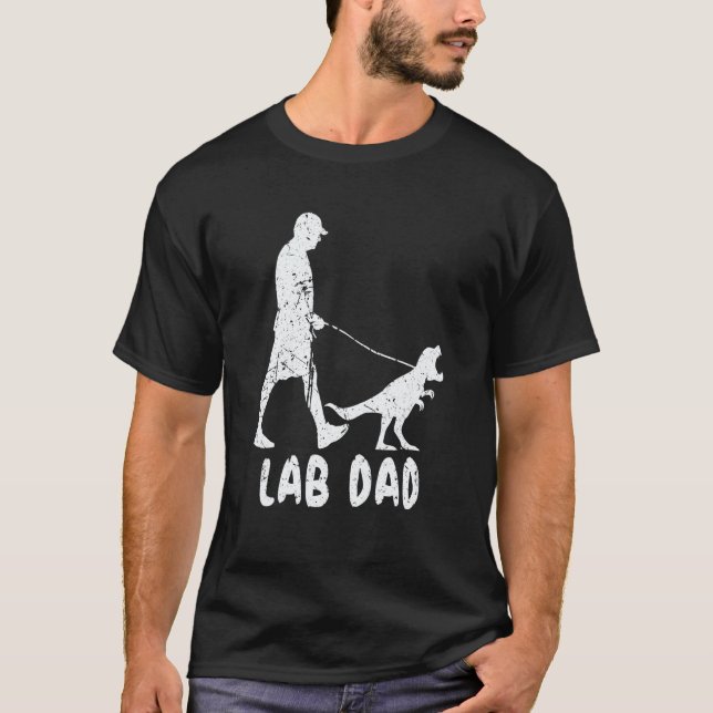 Camiseta Dueño de Lab Trex Dinosaurio Labrador Retriever (Anverso)