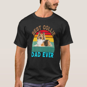Camiseta Dueño de mascota de perro Collie Mejor papá Collie