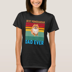 Camiseta Dueño de mascota de perro pomerania Mejor papá de
