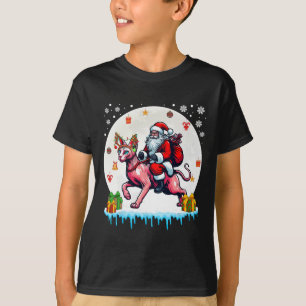 Camiseta Dueño de Navidades de gatos de renos de Santa Ridi