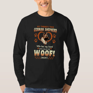 Camiseta Dueño de pastor alemán perro pastor alemán Woof Mo