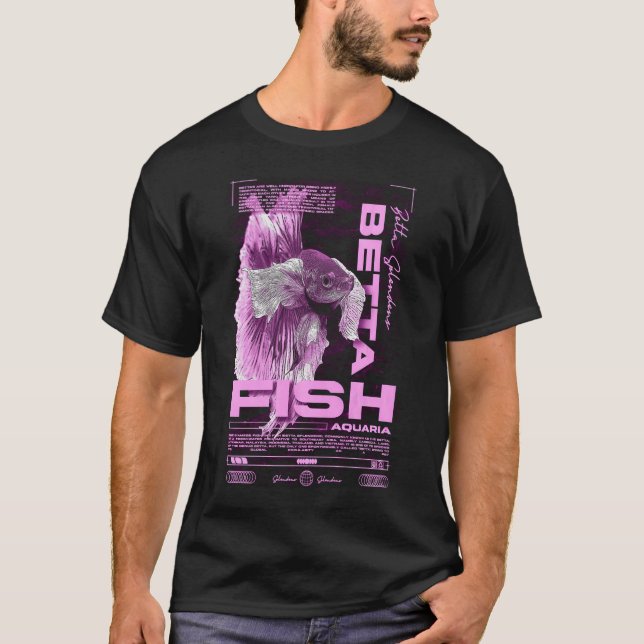 Camiseta Dueño de peces Betta de moda urbana moderna (Anverso)