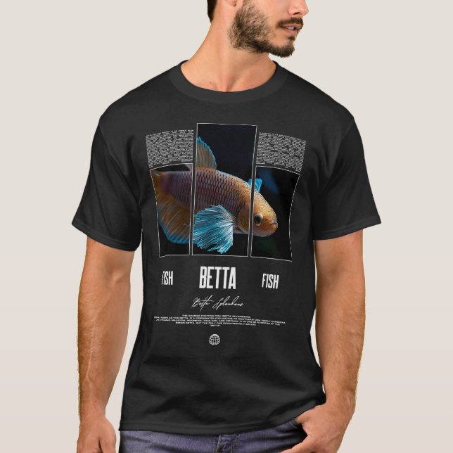 Camiseta Dueño de peces Betta de moda urbana moderna (Anverso)