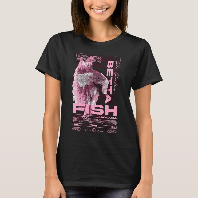 Camiseta Dueño de peces Betta de moda urbana moderna (Anverso)