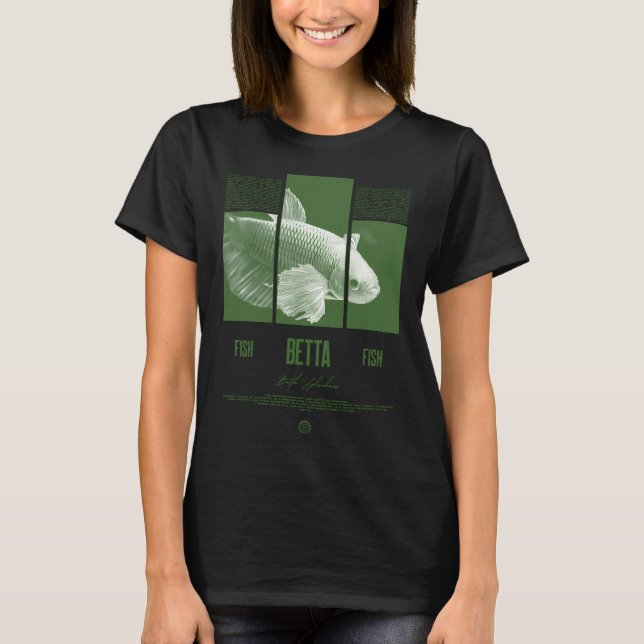Camiseta Dueño de peces Betta ropa moderna urbana (Anverso)