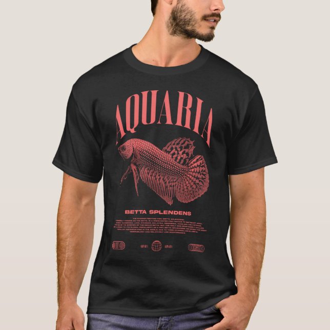 Camiseta Dueño de peces Betta ropa urbana moderna (Anverso)