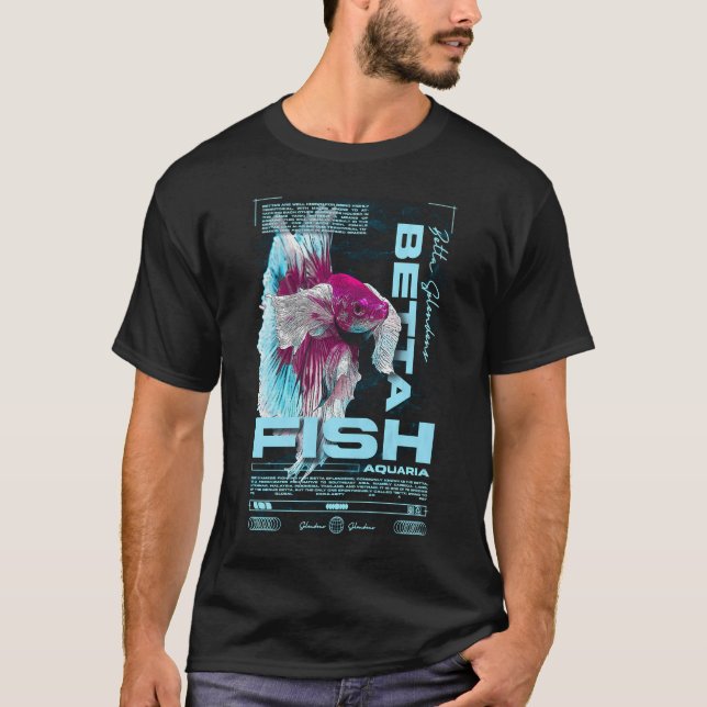Camiseta Dueño de peces Betta ropa urbana moderna (Anverso)