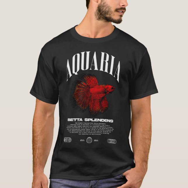Camiseta Dueño de peces Betta ropa urbana moderna (Anverso)
