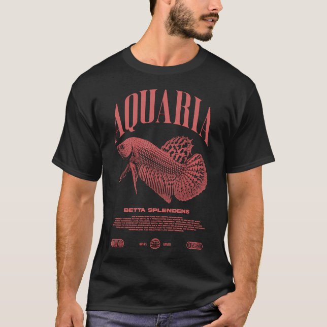 Camiseta Dueño de peces Betta ropa urbana moderna (Anverso)