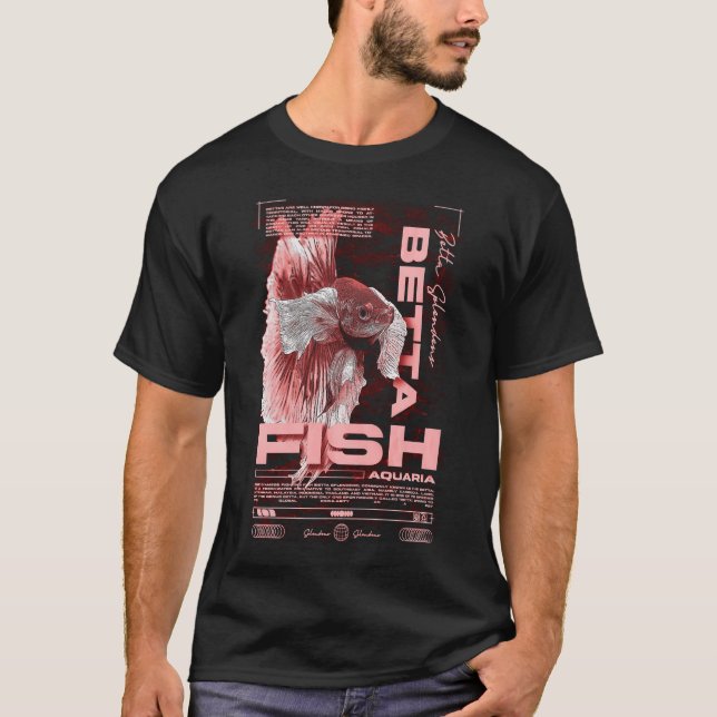 Camiseta Dueño de peces Betta ropa urbana moderna (Anverso)