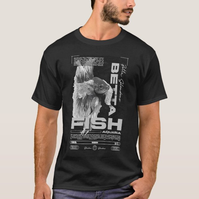 Camiseta Dueño de peces Betta ropa urbana moderna (Anverso)