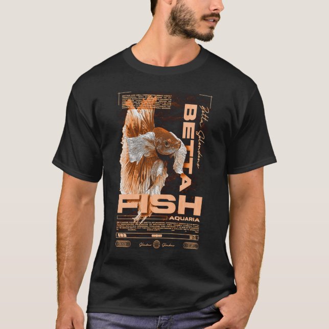 Camiseta Dueño de peces Betta ropa urbana moderna (Anverso)