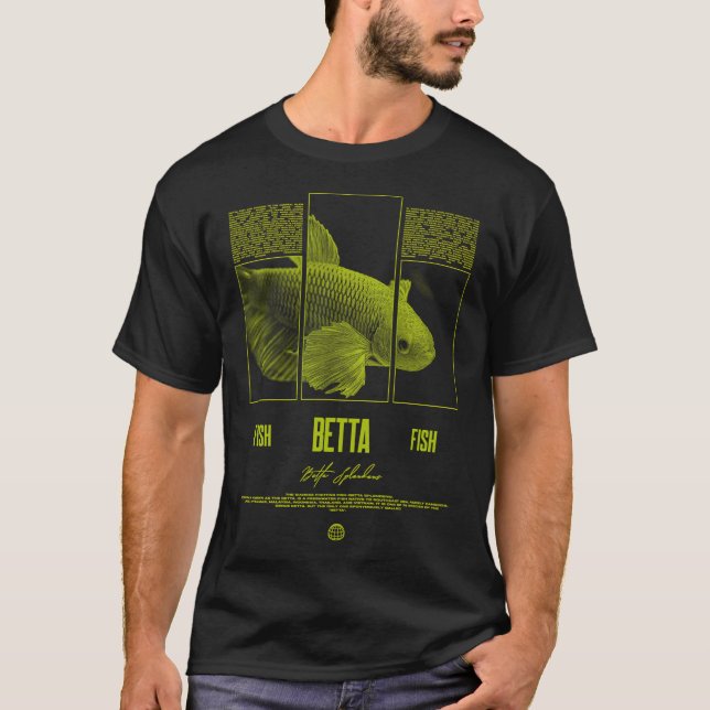 Camiseta Dueño de peces Betta ropa urbana moderna (Anverso)