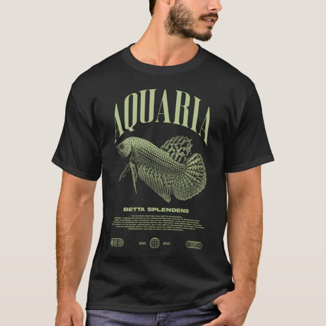 Camiseta Dueño de peces Betta ropa urbana moderna (Anverso)