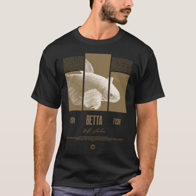 Camiseta Dueño de peces Betta ropa urbana moderna (Anverso)