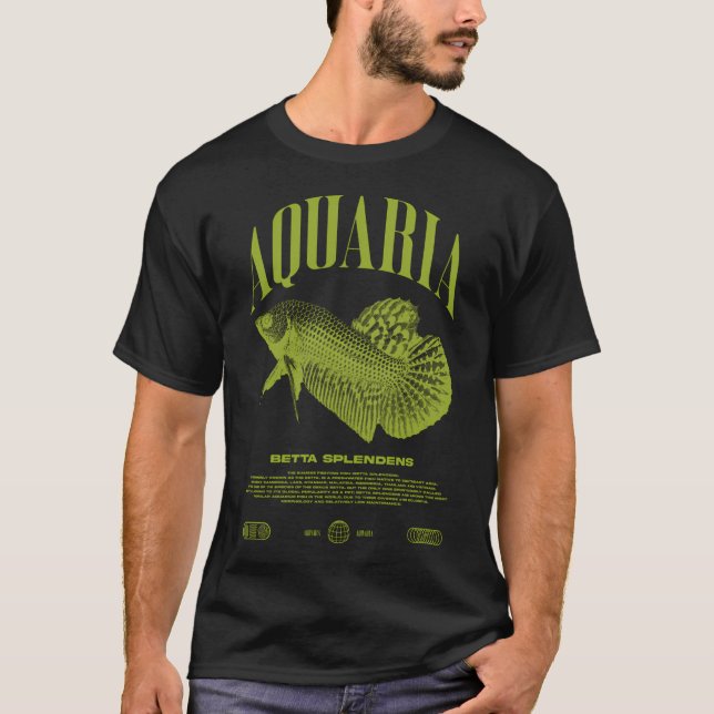 Camiseta Dueño de peces Betta ropa urbana moderna (Anverso)