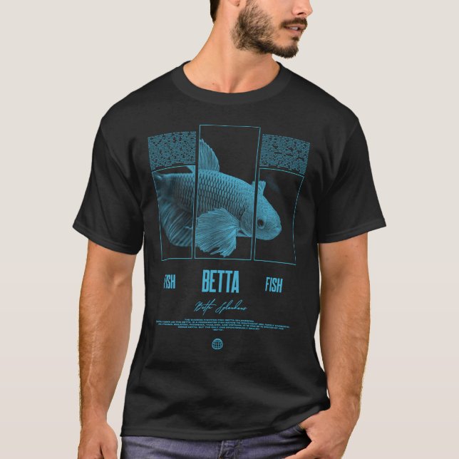 Camiseta Dueño de peces Betta ropa urbana moderna (Anverso)