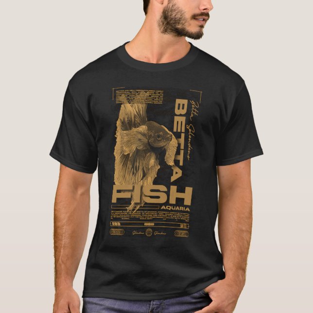 Camiseta Dueño de peces Betta ropa urbana moderna (Anverso)