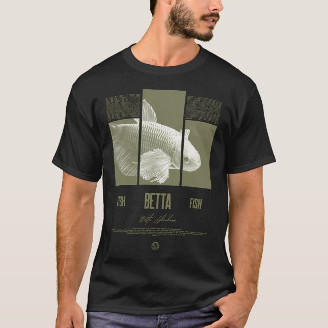 Camiseta Dueño de peces Betta ropa urbana moderna (Anverso)