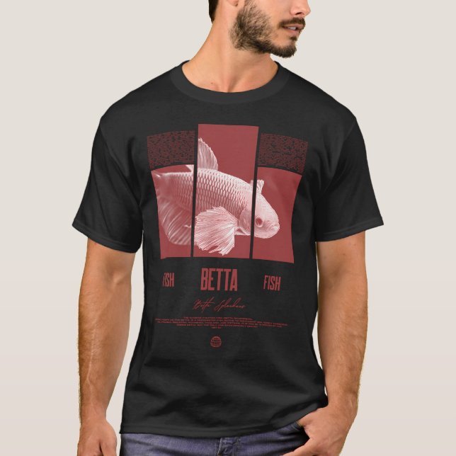 Camiseta Dueño de peces Betta ropa urbana moderna (Anverso)